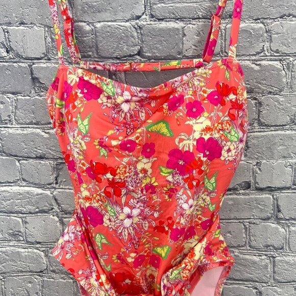 Victoria's Secret Pink Floral 1 Piece Swimsuit  Large - Picture 3 of 12